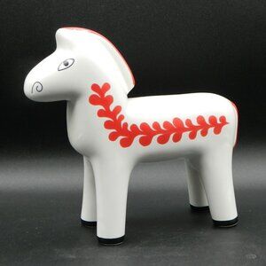 IKEA Vinterfint Swedish Nordic Dala Ceramic Horse 7.5"H